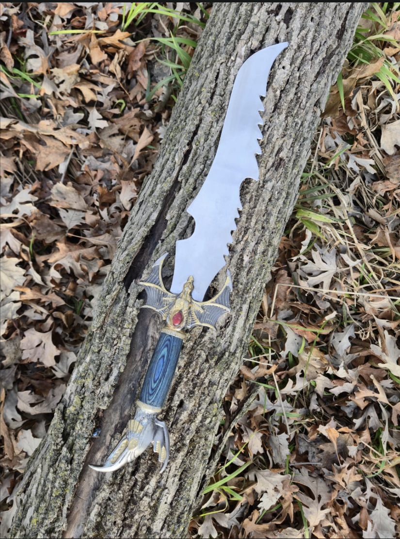Ornate Fantasy Sword with Dragon Motifs